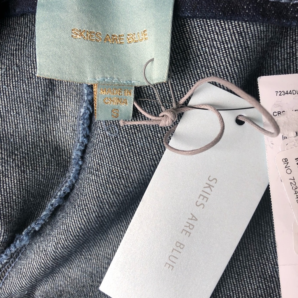 ⭐️HP🧜‍♀️Culotte Jeans NWT Skies Are Blue sz S - Picture 6 of 7